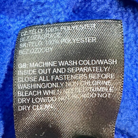 The North Face Fleece Pullover Mens M Blue Black Quarter-Zip Lightweight Soft LS - Picture 6 of 8